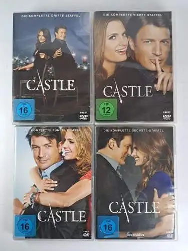 4 DVD-Boxen: Castle. Staffel 3-6, Nathan Fillion, Stana Katic, Jon Huertas ...