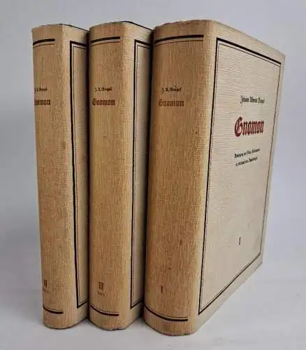 Buch: Gnomon Band 1 / 2.1 / 2.2. Bengel, Johann Albrecht, 1952, EVA, 3 Bände