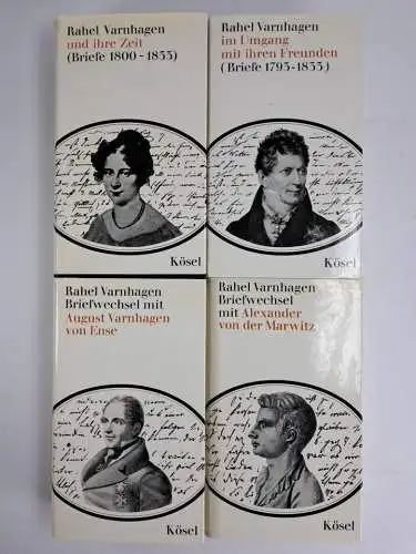 4 Bücher Rahel Varnhagen, Briefe, Alexander v. Marwitz, August Varnhagen v. Ense