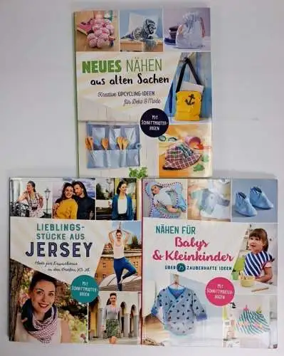 3 Bände Nähen: Neues Nähen aus alten Sachen; Jersey; Babys & Kleinkinder