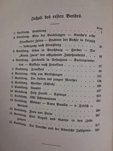 Buch: Goethe, Herman Grimm, 1903, Cotta, mit Exlibris von Josef Hofmiller