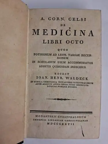 Buch: A. Corn. Celsi de medicina libri octo, quos potissimum ad Leon, 1827