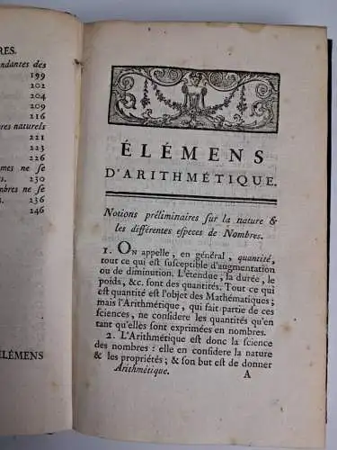 Buch: Cours de Mathematiques a l'usage des Gardes du Pavillon et de la Marine 1