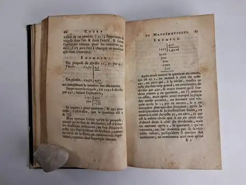 Buch: Cours de Mathematiques a l'usage des Gardes du Pavillon et de la Marine 1