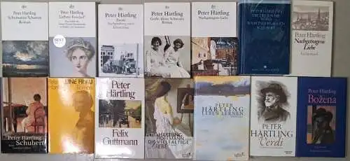 14 Bücher Peter Härtling: Schubert, Liebste Fenchel, Schumann, Eine Frau, Bozena