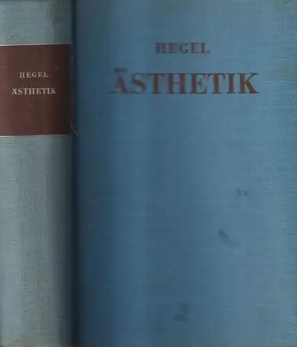 Buch: Ästhetik, Georg Wilhelm Hegel, Aufbau Verlag, 1955, Exlibris Hans Schulze