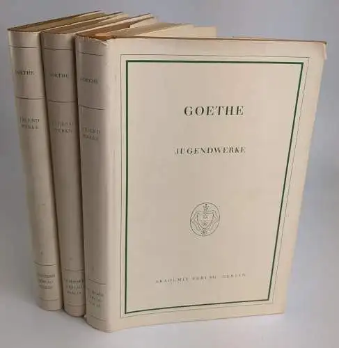 Buch: Jugendwerke, Goethe, Johann Wolfgang von, 1953, Akademie-Verlag, gebraucht