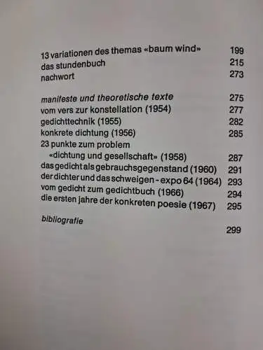 Buch: Worte sind Schatten, Die Konstellationen 1951-1968, Eugen Gomringer, 1969