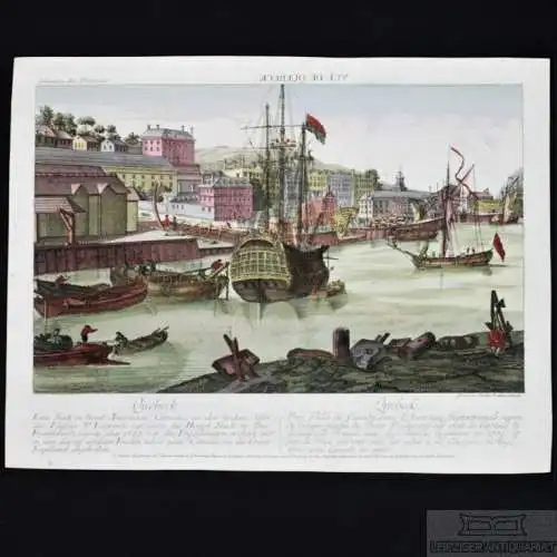 Kupferstich: Quebeck, Leizel, Johann Friedrich. Kunstgrafik, ca. 1780