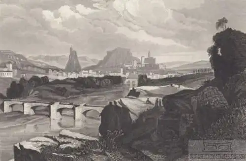 Château de Puy. aus Meyers Universum, Stahlstich. Kunstgrafik, 1850