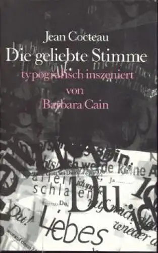 Buch: Die geliebte Stimme, Cocteau, Jean. 1982, Gustav Kiepenheuer Verlag