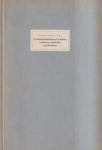 Buch: Die Erste Kunstschöpfung der Enkelin ... Vischer, 1886, Bonz, Exemplar 266