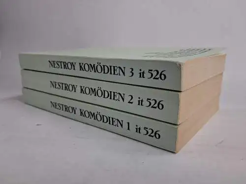 Buch: Komödien 1832-1862, Johann Nestroy, 3 Bände, 1987, Insel Verlag, Dramatik