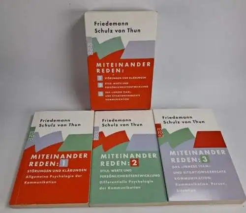 Buch: Miteinander reden 1-3, Friedemann Schulz von Thun, 2003, Rowohlt, 3 Bände