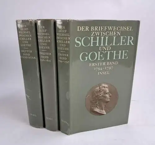 Buch: Der Briefwechsel zwischen Schiller und Goethe, S. Seidel, 3 Bände, Insel