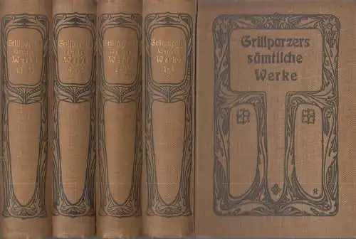 Buch: Grillparzers sämtliche Werke, 16 in 4 Bände, ca. 1900, Max Hesses Verlag