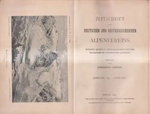 Zeitschrift des Deutschen und Österreichischen Alpenvereins 1894 Band XXV, Emmer