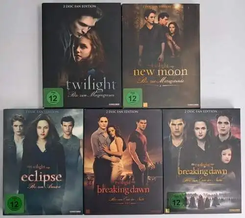 DVD: Twilight 1-5, New Moon, Eclipse, Breaking Dawn, Kristen Stewart, Vampire