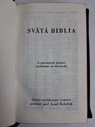 Biblia: Sväta Biblia, Jozef Rohacek, 1969, Epocha, gebraucht, gut, Slowakisch