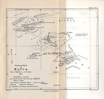 Buch: Kufra, Rohlfs, Gerhard. 1881, Verlag F.A. Brockhaus, gebraucht, gut