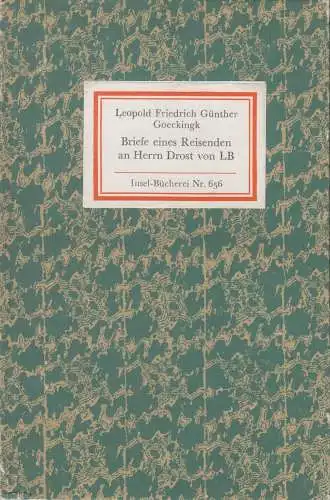 Insel-Bücherei 656, Briefe eines Reisenden an Herrn Drost von LB, Goeckingk