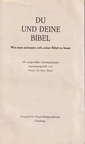 Biblia: Die Bibel. 1962, Evangelische Haupt-Bibelgesellschaft, gebraucht, gut