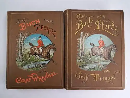 Buch: Das Buch vom Pferde, 2 Bände, C.G. Wrangel, 1890/1895, Schickhardt & Ebner