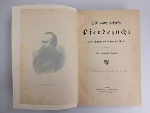 Buch: Schwarznecker's Pferdezucht, Schwarznecker, G., 1894, Paul Parey, gut