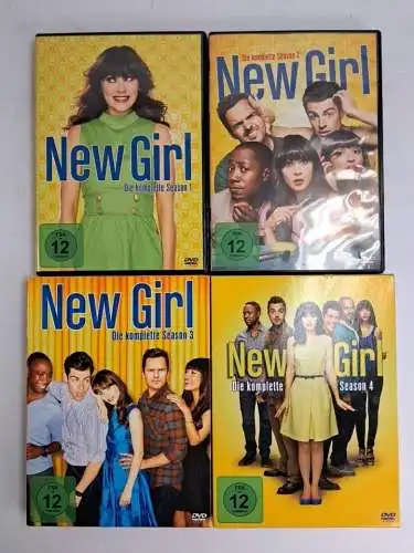 DVD: New Girl Staffel 1-4, Zooey  Deschanel, Jake Johnson, Sitcom, Serie