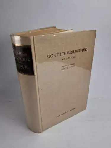 Buch: Goethes Bibliothek - Katalog, Ruppert, Hans, 1958, Arion Verlag, Goethe