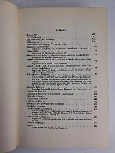 Buch: Goethes Bibliothek - Katalog, Ruppert, Hans, 1958, Arion Verlag, Goethe