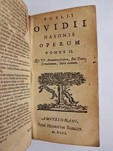 Buch: Operum P. Ovidii Nasonis, Tom. 1-3, Ovid, 1711, Henr. Schelte, guter Zust.