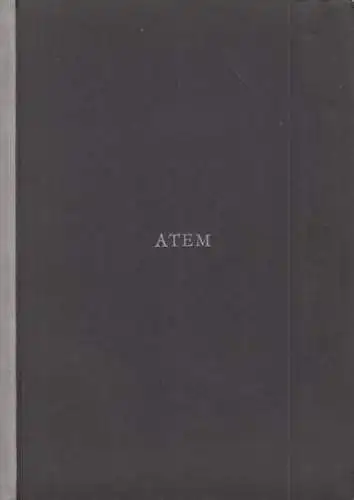 Buch: Atem. Bonsack, Wilfried M., ca. 1988, Privatdruck