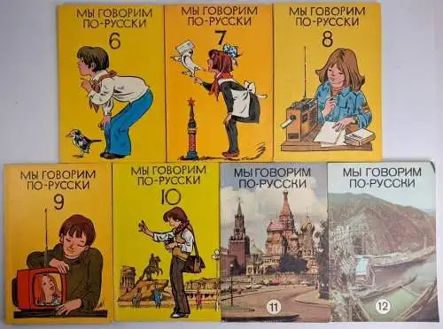 7 Bände Mui goworim po russki (Wir sprechen Russisch) 6-12, Volk & Wissen, DDR