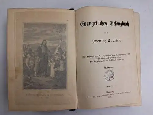 Buch: Evangelisch. Gesangbuch für die Provinz Sachsen, 1906, Karl Friese Verlag