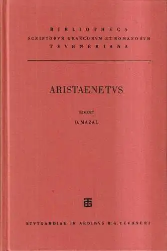 Buch: Aristaeneti epistularum libri II, Aristaenetus, 1971, B. G. Teubner