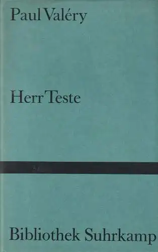 Buch: Herr Teste, Valery, Paul, 1981, Suhrkamp, gebraucht, gut