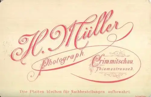 Fotografie Müller, Crimmitschau - Portrait Junges Fräulein, Fotografie. Fotobild