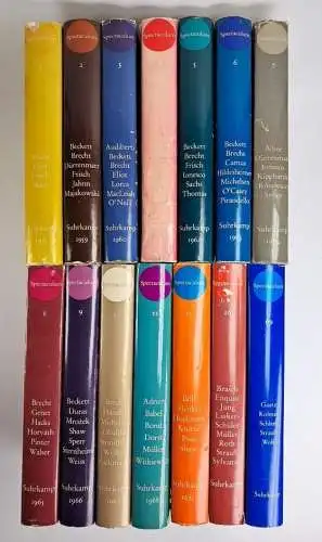 14 Bücher Spectaculum Nr. 1-11, 15, 26, 69, Suhrkamp Verlag, 1956-1999, Brecht..