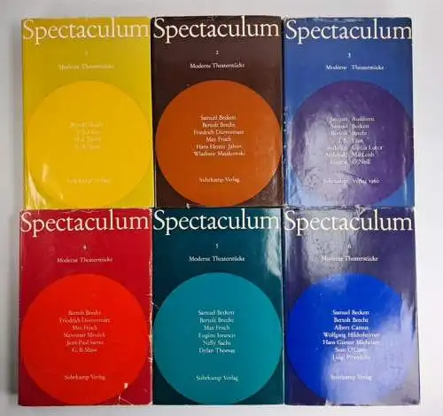 14 Bücher Spectaculum Nr. 1-11, 15, 26, 69, Suhrkamp Verlag, 1956-1999, Brecht..