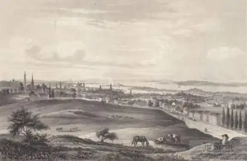 Baltimore. aus Meyers Universum, Stahlstich. Kunstgrafik, 1850, gebraucht, gut