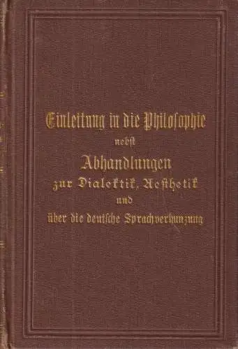 Buch: Einleitung in die Philosophie, Arthur Schopenhauer, Reclam, Nachlass II