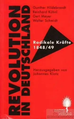 Buch: Revolution in Deutschland, Hildebrandt, Gunther / Kühnl, Reinhard u. a