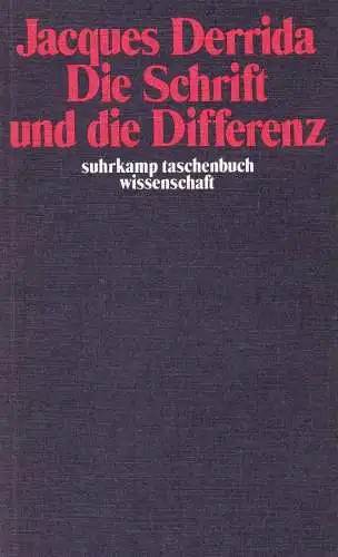 Buch: Die Schrift und die Differenz, Derrida, Jacques, 1976, Suhrkamp