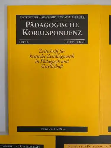 7 Hefte Pädagogische Korrespondenz Nr. 47/49/52/53/54/56/58, 2013-2018, Budrich