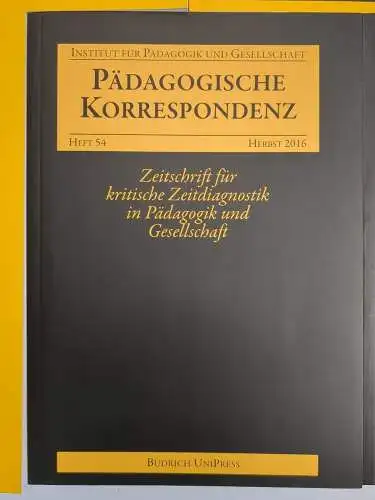 7 Hefte Pädagogische Korrespondenz Nr. 47/49/52/53/54/56/58, 2013-2018, Budrich