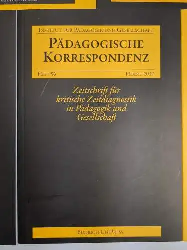 7 Hefte Pädagogische Korrespondenz Nr. 47/49/52/53/54/56/58, 2013-2018, Budrich