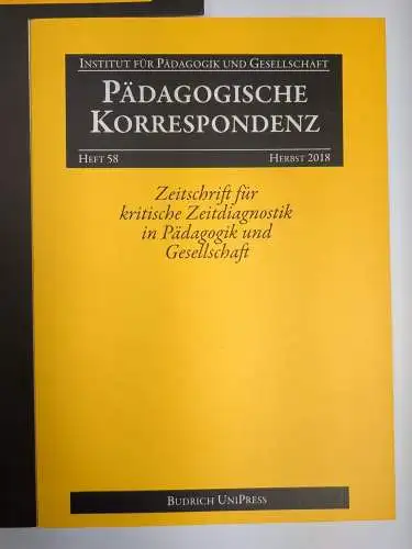 7 Hefte Pädagogische Korrespondenz Nr. 47/49/52/53/54/56/58, 2013-2018, Budrich