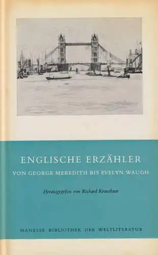 Buch: Englische Erzähler, Kraushaar, Richard, 1964, Manesse, gebraucht, gut