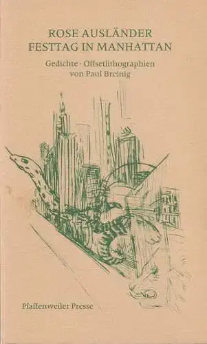 Buch: Festtag in Manhattan, Ausländer, Rose, 1985, Pfaffenweiler Presse